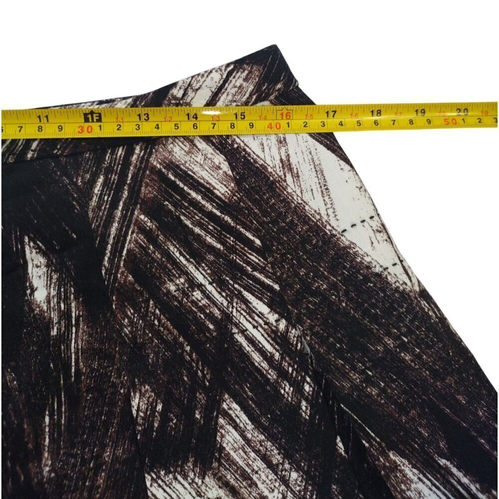 Jones New York Collection Brown & White Abstract Print A-Line Skirt Sz 10 Womens - Picture 5 of 6